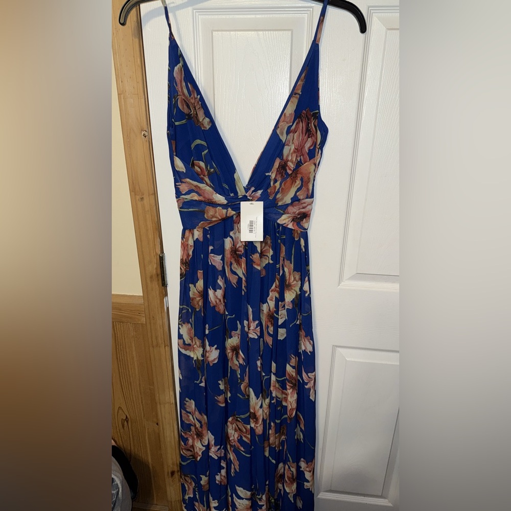 Floral Blue Maxi Dress